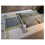 LARGE WASH BOARD ; 2 CEILING PIECES