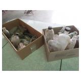 2 BOXES OLD BOTTLES