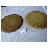 2 EARLY 111/2' BREAD CUTTING BOARDS