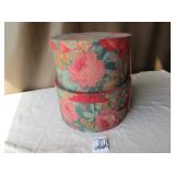 2- VINTAGE HAT BOXES W/ CLOTH COVERED