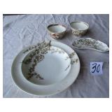 2- LITTLE MAE CHILD'S TEA SET IRONSTONE ; 2 DISHES
