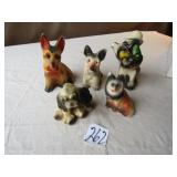 5- VINTAGE CHALK DOGS