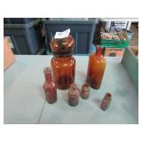 AMBER GLASS 6 BOTTLE
