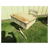 VINTAGE SCHOOL DESK -- PICKUP ONLY