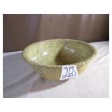 14' CREAM & GREEN SPONGEWARE BOWL
