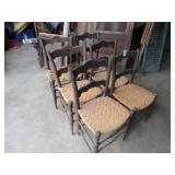 SET OF 6 CANE BOTTOM COUNTRY CHAIRS --PICKUP