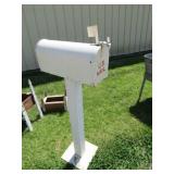 METAL MAIL BOX ON POST - PICKUP ONLY