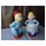 EARLY CONCRETE KISSING BOY & GIRL 21' TALL- PICKUP