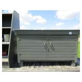 COUNTRY PAINTED 2 DOOR STORAGE CABINET 60'L X 34'