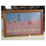 24' X 363/4' WOOD FRAME 7UP ADVERTISING W/ 7 UP