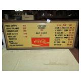 201/2' X 493/4' COCA COLA PRICE BOARD SIGN  W/