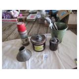 CHEESE CROCKS ; OLD KITCHEN UNTENSILS; VINTAGE