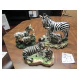 3- ZEBRA FIGURINES