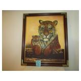 OIL ON CANVAS TIGER PAINTING BY ' BARTER'