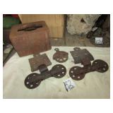 BARN DOOR TRACK ;CAST IRON PULLEY ; MORE