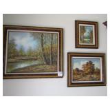 3- OIL ON CANVAS PAINTINGS