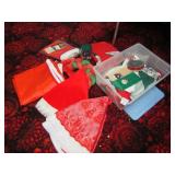 HOLIDAY TOWELS ; TREE SKIRTS ;TABLE COVERINGS