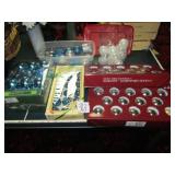 6 BOXES CHRISTMAS TREE ORANAMENTS BLUE &WHITE