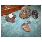 5- PURPLE FLUORITE COLLECTOR ROCKS