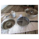 DIVIDED SKILLET ; OLD CAKE PANS; MORE