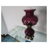 16' CRANBERRY PARLOR LAMP