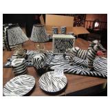 10- PIECES ZEBRA DECOR