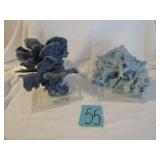 2 BLUE CORAL DECOR