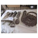 SHOE COBBLER PARTS; PLANTER PLATES ; PULLEY