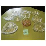10 PIECES - CANDY DISHES , RELISH DISHES; MORE