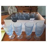 12- FOSTORIA HERITAGE ICE TEA GOBETS  CL;EAR BLUE