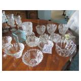 14 PIECES CLEAR GLASS