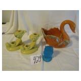 ABINGDON USA POTTERY CANDLE HOLDERS ; USA POTTERY
