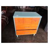 3 DRAWER VINTAGE BLUE PAINTED CHEST 26' X16 X31' T