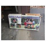 CHILD'S FOLDING PICNIC TABLE IN RED