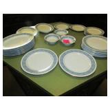 26 PIECES NORTOKE BLUE EDGE DINNERWARE