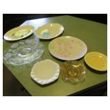PATTERN GLASS TRAY ; PLATTERS; MORE
