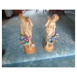 2- 21' MARLINE CHALKWARE BOY & GIRL FIGURINES