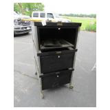 3 PIECE INDUSTRIAL METAL ROLL AROUND DRAWER CABINT