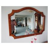 OAK FRAMED BEVELED WALL MIRROR 30' X 40'