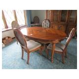 MID CENTURY STANLEY FURNITURE DINING TABLE W/ 8