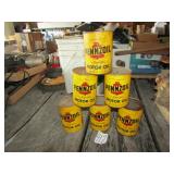 6- PENNZOIL OIL CANS [ CB] FULL