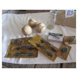 3- BASEBALLS; NEW HARDWARE ; 6X MAGNIFIER W/