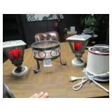 MARBLE BASE CANDLE HOLDER ; LARGE ROUND CANDLE