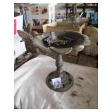 CAST IRON BIRD BATH 12' T