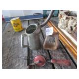 WOOD STIRRUP ; OIL CAN ; HAND DRILL