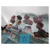 12 PLOISH COLLECTOR ROCKS -FLUORITE, MORE