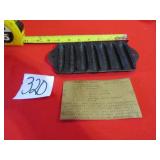 71/2' CAST IRON CORN STICK PAN DATED 1920 W/ 1860