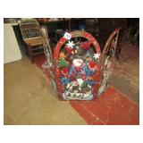 METAL CHRISTMAS FIRE PLACE COVER