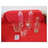 3 A&W MUGS ; WHISTLE POP BOTTLE ; 2 BOTTLES