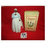 8' HARD RUBBER AUNT JEMIMA ; CREAM OF WHEAT TIN